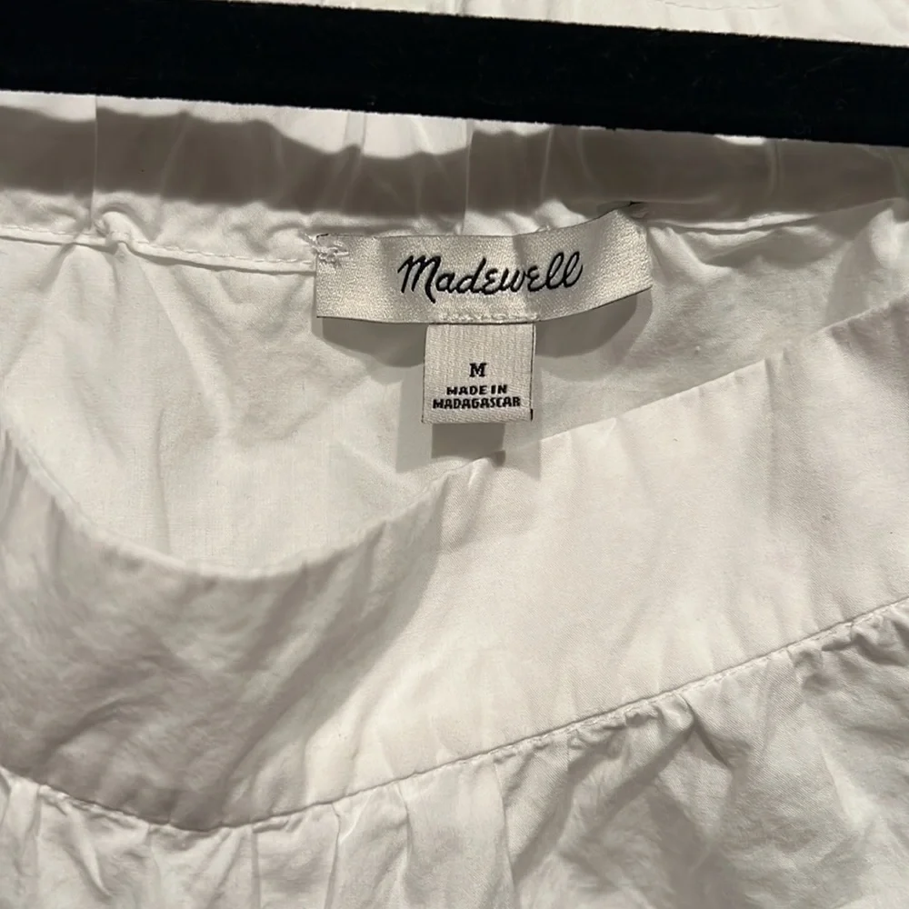 Madewell off -the -shoulder  3/4 sleeve cotton blouse. - Picture 3 of 4